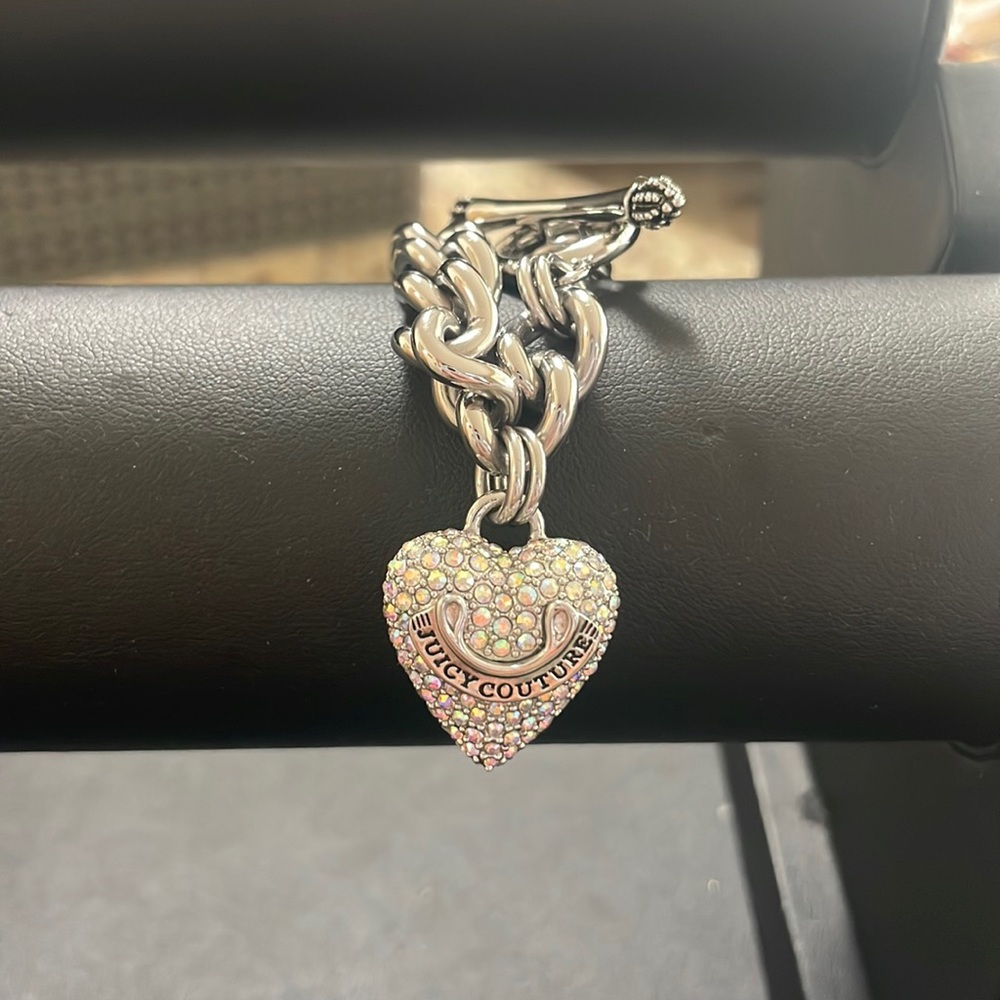 Juicy Couture Banner Small Heart Pave Bracelet